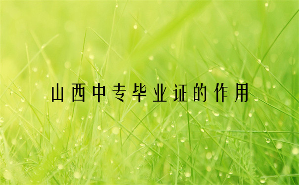 毕业证的作用