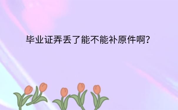 毕业证丢失怎样补办